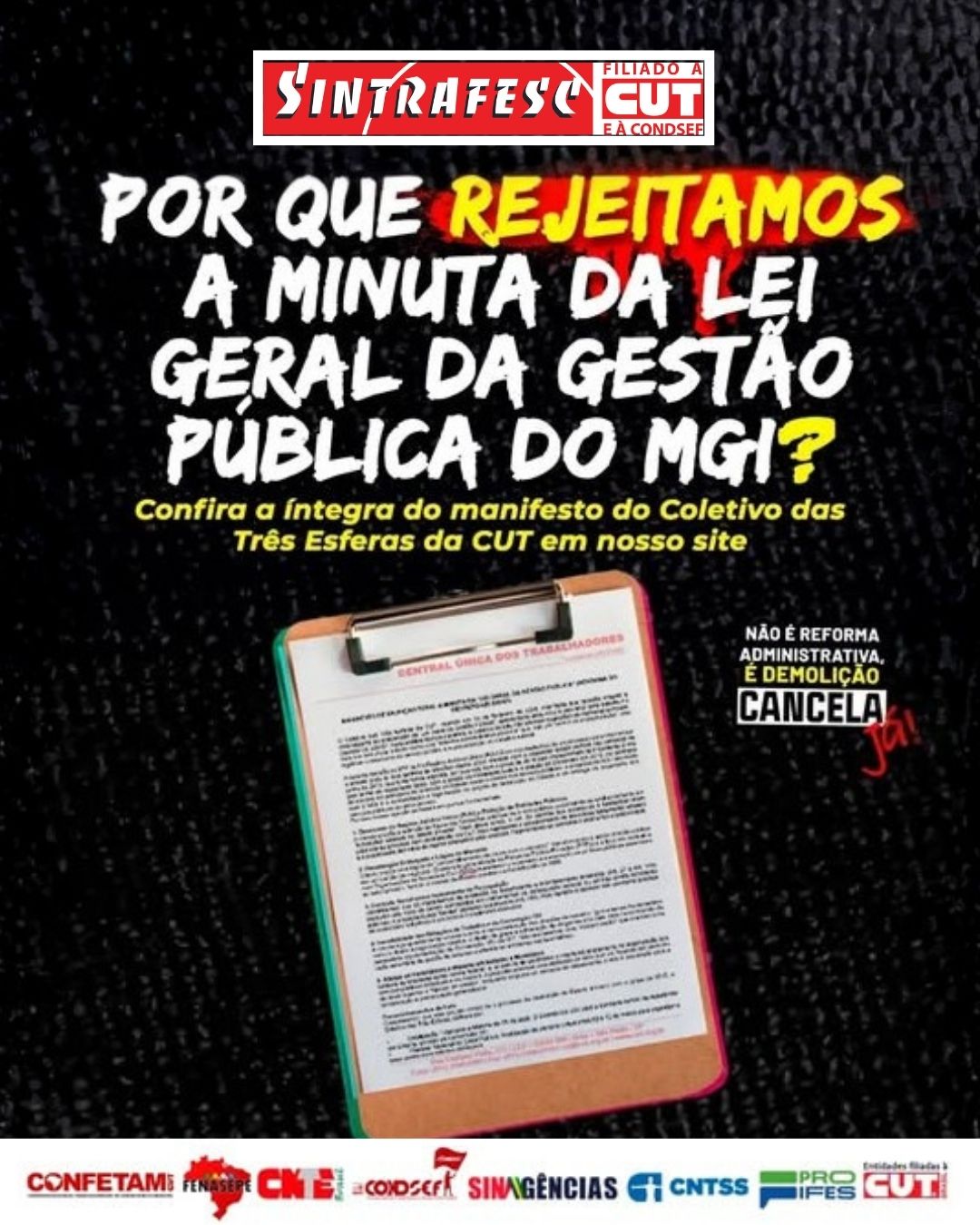 Por que rejeitamos a minuta da Lei Geral da Gestão Pública do MGI?