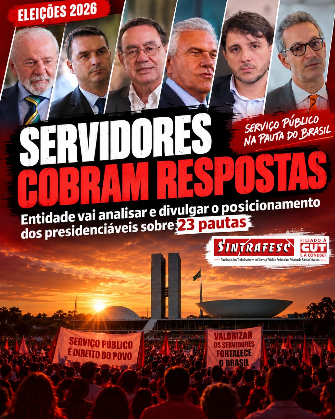 Condsef/Fenadsef envia questionamentos aos presidenciáveis