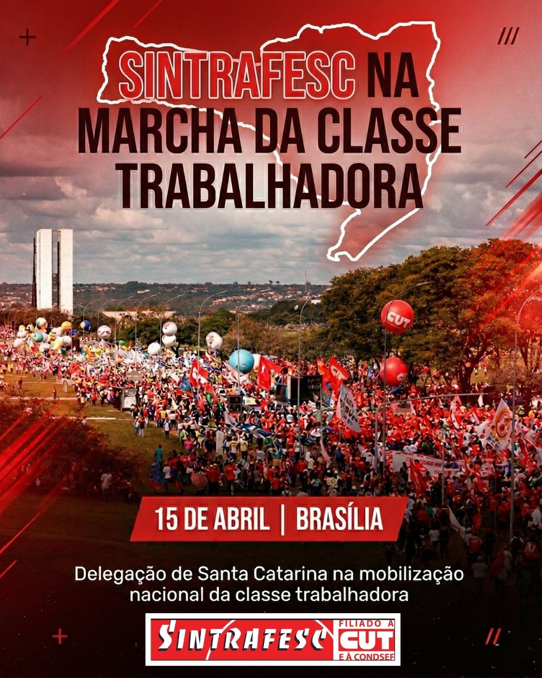 SINTRAFESC NA MARCHA DA CLASSE TRABALHADORA