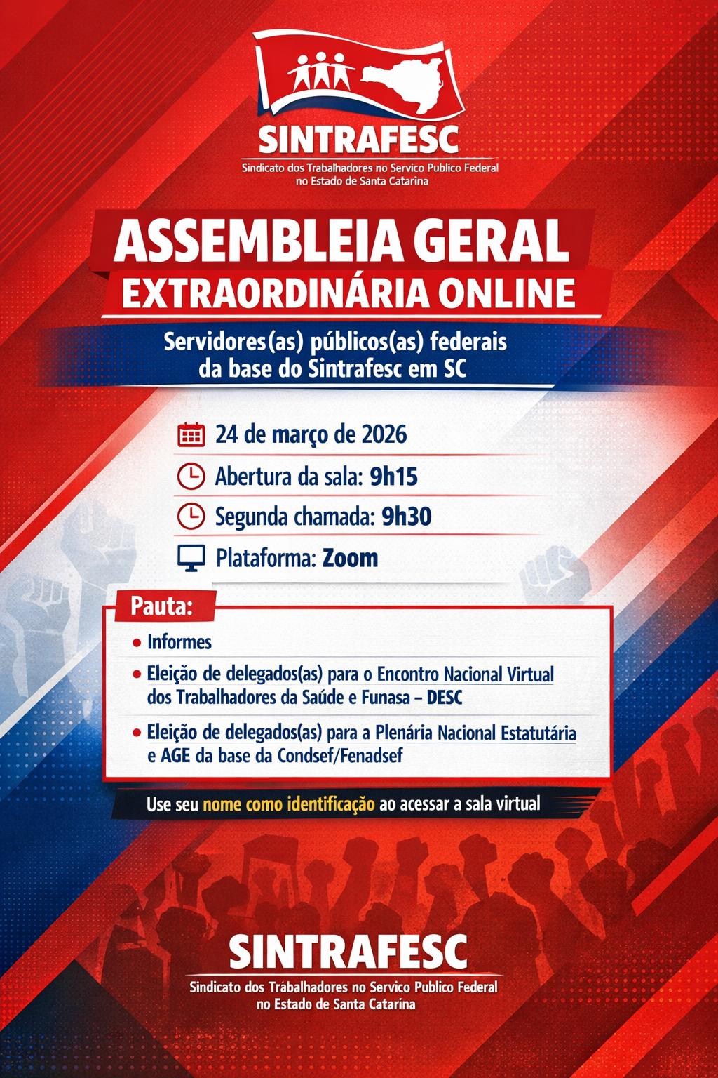 Assembleia Geral Extraordinária do Sintrafesc