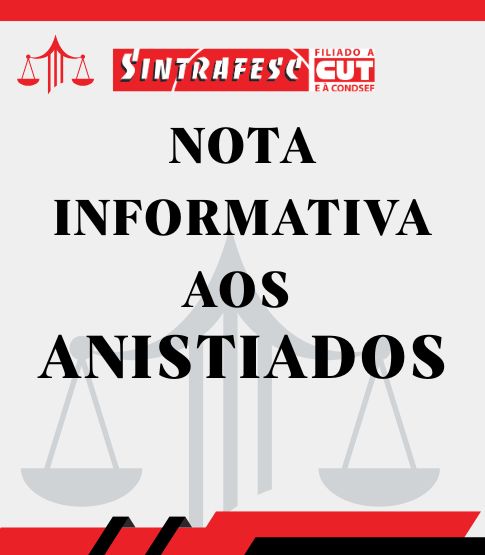 NOTA AOS ANISTIADOS